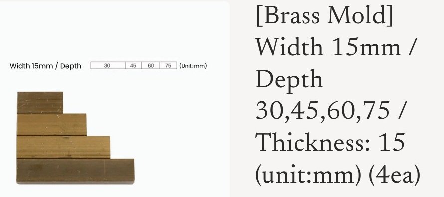Brass stock 15mmx25mm